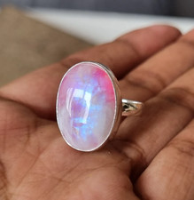 Pink Moonstone Ring 925