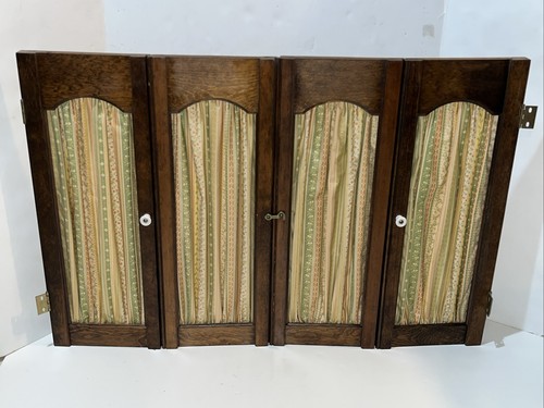 Vtg fabric panel insert wooden - vtg,