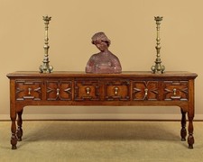 Antique Oak Open Dresser Base