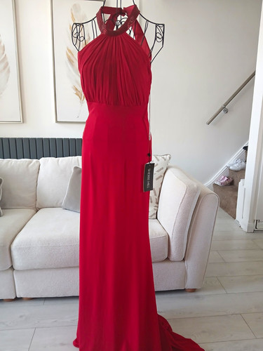 Sherri hill red chiffon - hill,