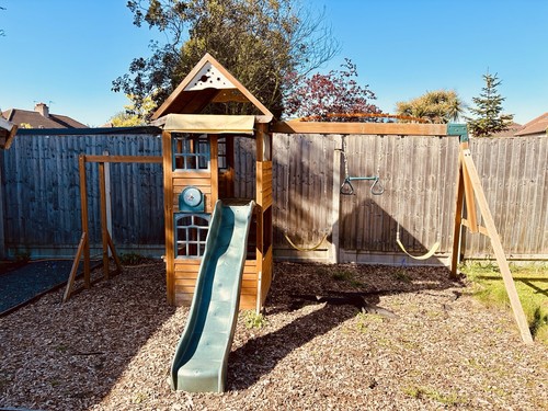 Wooden garden playhouse - wooden,