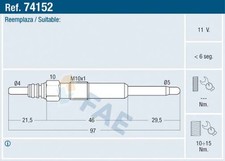 FAE 74152 Glow Plug for ALFA