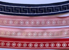 Silver Cross Dolls Pram Hood Lace Briad - Per 1.1m - Poppy Red Rose Pink Navy