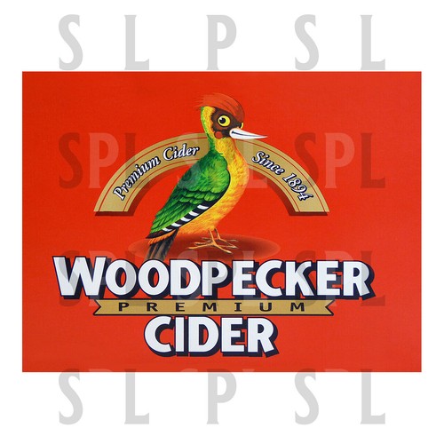 Woodpecker cider retro metal - cider,