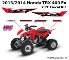 2013 2014 HONDA TRX 400X Decal Sticker OEM kit Red Plastic 400 X EX ATV Quad