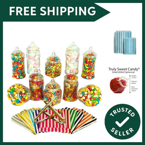 Plastic sweet jars 5 - sweet,
