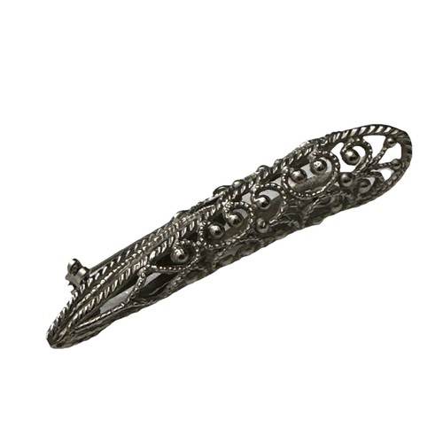 Vintage silver lapel - ,