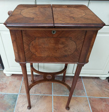 Antique burr walnut sewing