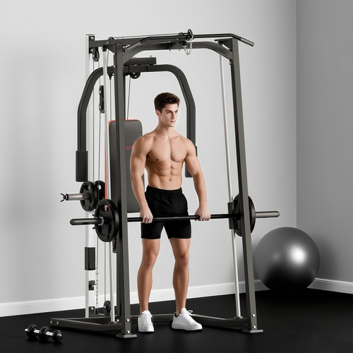 Smith machine with dual - 3-in-1,