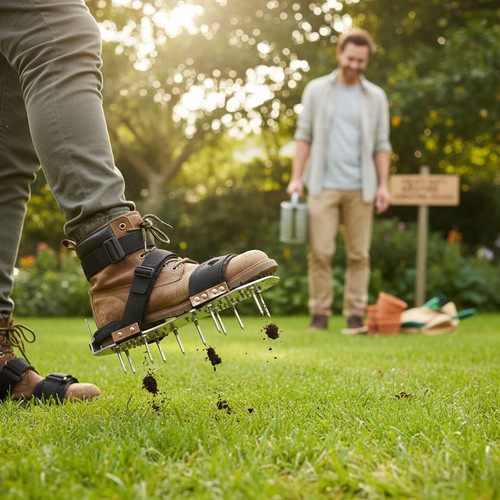 Heavy duty lawn aerating shoes - heavy,