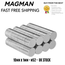 10mm x 1mm N52 Strong