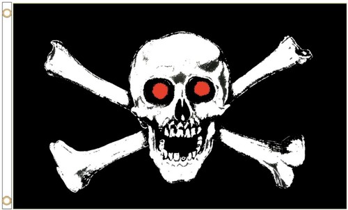 Pirate skull crossbones red - pirate, &