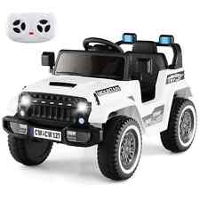 COSTWAY 12V Kids Ride on Car Battery Powered Electric Jeep w/ Soft Start-White