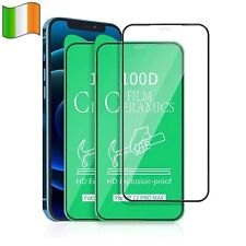 2PACK FULL SCREEN Ceramic Genuine Screen Protector for iPhone 17 16 15 14 13 Pro