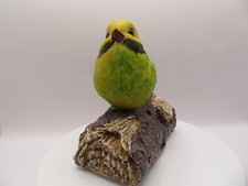 New Motion Sensor Activated Singing/Chirping Yellow Bird On Log Garden Ornament