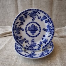 Antique Flow Blue Plates by
