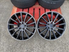 18" MERC TWIST STYLE ALLOY WHEELS FIT MERC & TYRES A CLASS C CLASS BLACK POL LIP