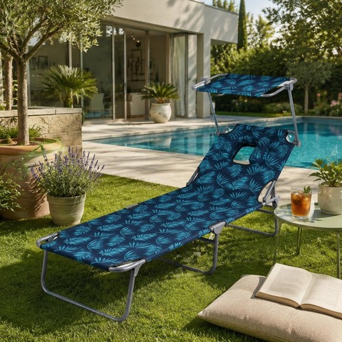 Folding sun lounger - sun,