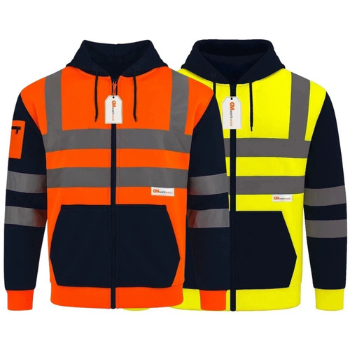 Vis zip hoodie class - hi-vis, hoodie,