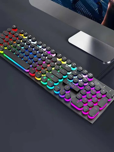 Gaming keyboard wired rainbow - gaming,