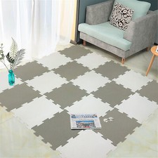 20Pc Large Grey White Kids Playmat Floor Matting Foam Garden Fitness Nursery Mat