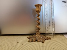 Solid Brass Vintage Candle Stick Holder. Dragonflies And Berries Moulded Base.