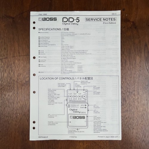 Vintage boss servce - servce, notes