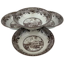 Johnson Bros Historical America II Cereal Bowls(4) NY Crystal Palace England