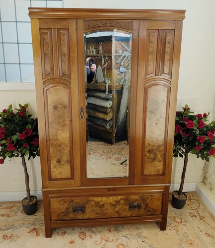 Edwardian walnut burr - &,