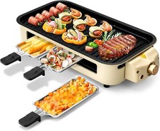 Pukomc Electric Indoor Grill,2 in 1 Indoor Grill Non-stick 1500W