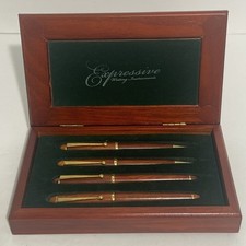 Expressive writing equipment￼ Wooden pencil + 3 Varieties Of Pens ASIS No Ink