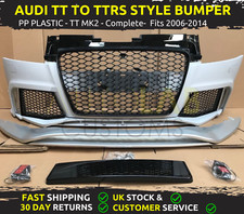Bumper For Audi TT To TTRS Bumper Bodykit Gloss Black Grill Fits 2006-2014 UK