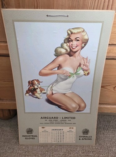1957 vintage pinup calendar - 1957,