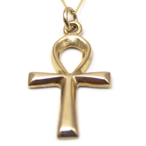 9ct gold ankh cross - gold,