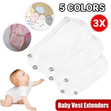 Up 3pcs Vest Extenders Extension Toddler Infant Romper Bodysuit Cloth White Set