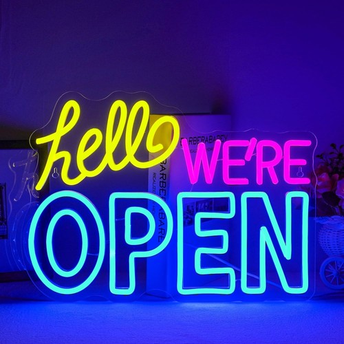 Open neon sign dimmable - neon, led