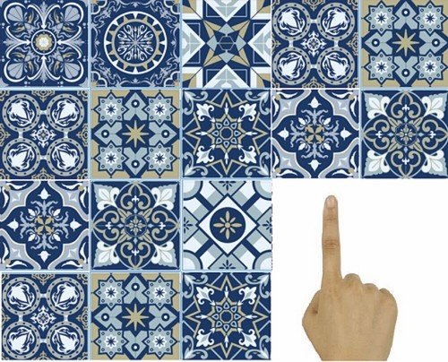 45x tile stickers - stickers, modern