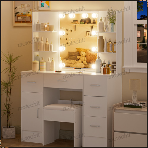 Dressing table with led - with,