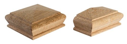 Staircase newel post cap - post,