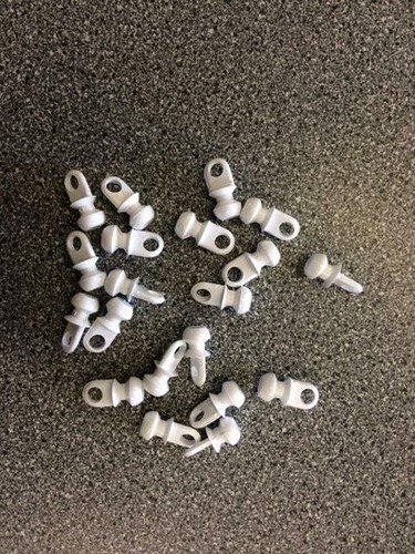 Curtain glyders hooks - hooks, white