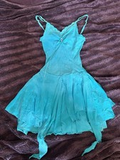 Y2k vintage blue mesh corset fairy rave festival dress size small