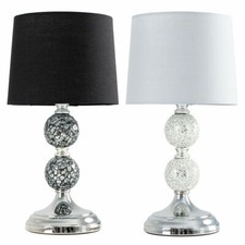 Crackle Table Lamp 33CM Glass