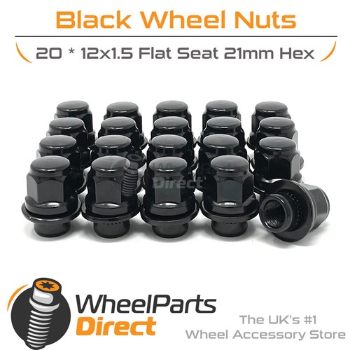 Wheel nuts 12x1 - (20), black
