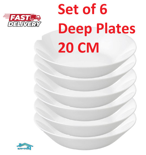 New serving plates white - 6x,