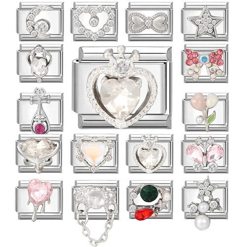 Zircon italian charms - italian, fits