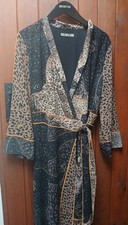 Biba Vintage Big Cat Leopard Wrap  Statement Dress Size 14 WOW