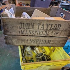 john Taylor Mansfield   VINTAGE WOODEN fruit BOXES CRATES Christmas farm shop