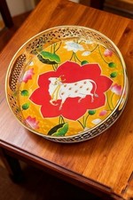 Pichwai Brass Decorative Tray