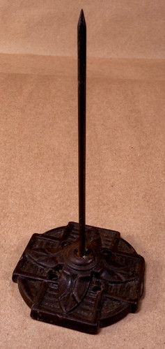 Antique metal receipt spike - metal,