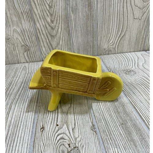 Vintage ceramic wheelbarrow - vintage,